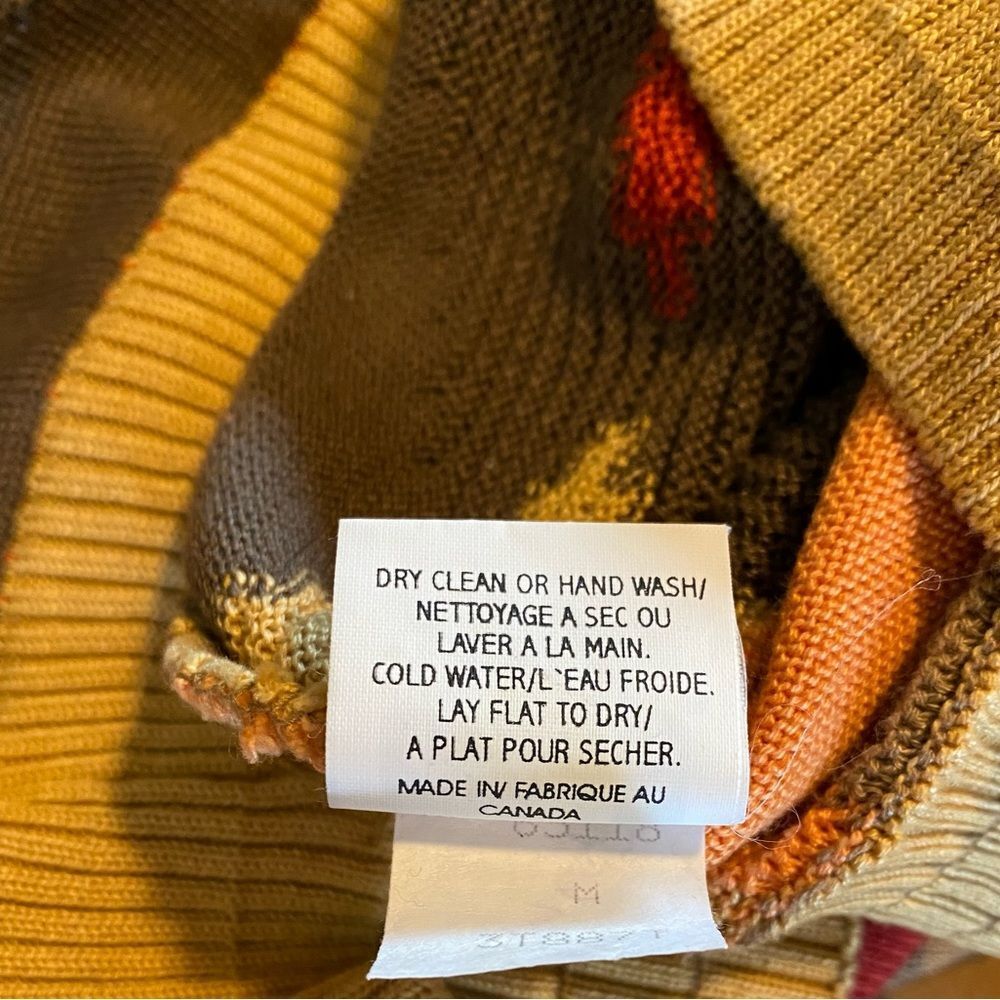 Vintage Tundra Sweater 100% Cotton Grandpa Geometric Pattern Sweater Size L - Picture 7 of 10